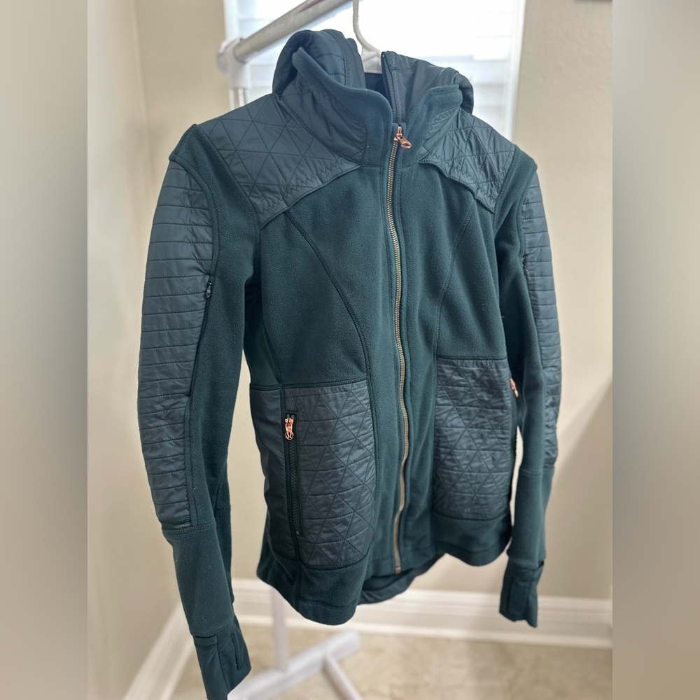 Lululemon, active jacket, with hood and zipper